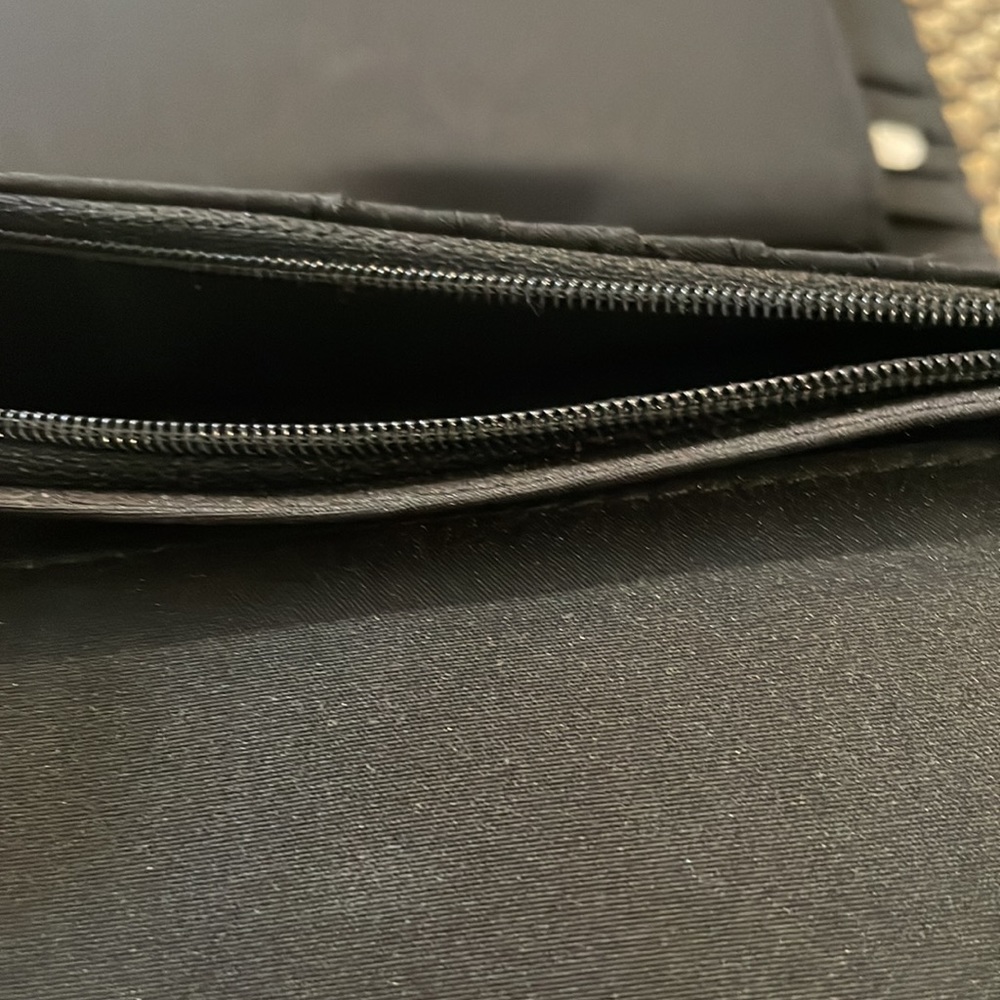 NWT Etienne Aigner - Black Fabric Trifold Snap Closure Wallet - Picture 9 of 9
